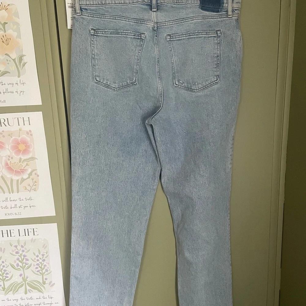 NWT Abercrombie & Fitch Light Wash The 90’s Straight Jeans Sz 16R - Picture 5 of 6